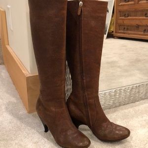DKNY ITALIAN CHOCOLATE BROWN LEATHER BOOTS